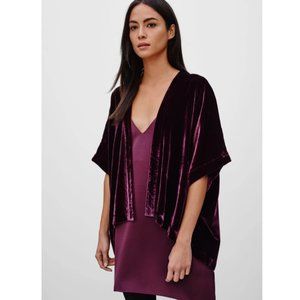 Aritzia Talula Velvet Fawkner Kimono Cardigan Vest